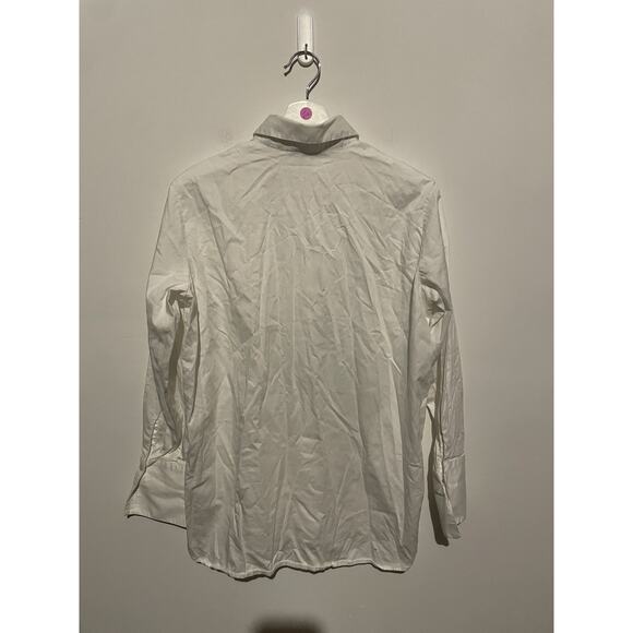 THE SHIRT COMPANY White Organic Cotton‎ Cuff Collared Shirt Large - Picture 7 of 7